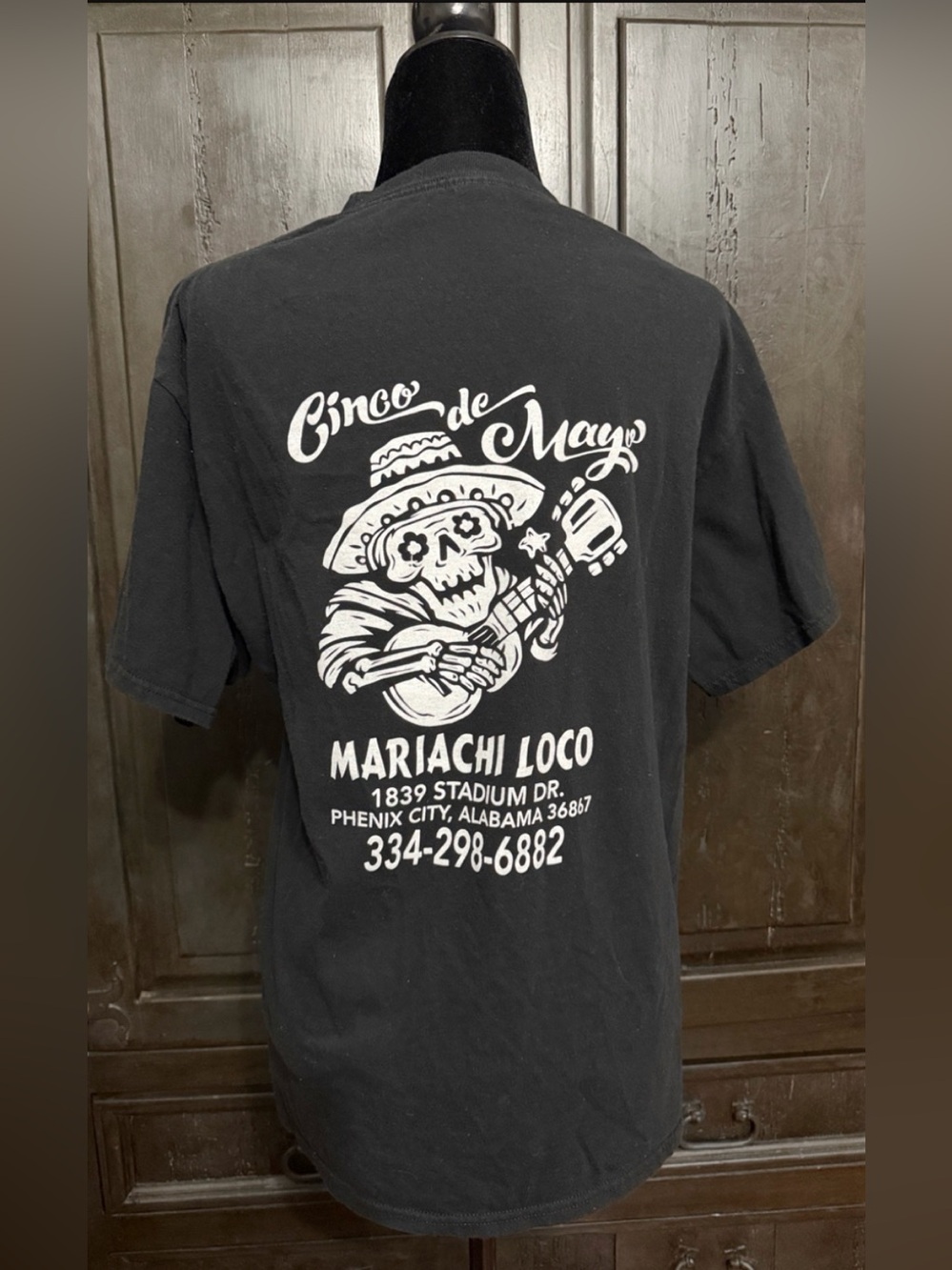 Port & Co. cotton black unisex Cinco de Mayo short sleeves t-shirt - size Large